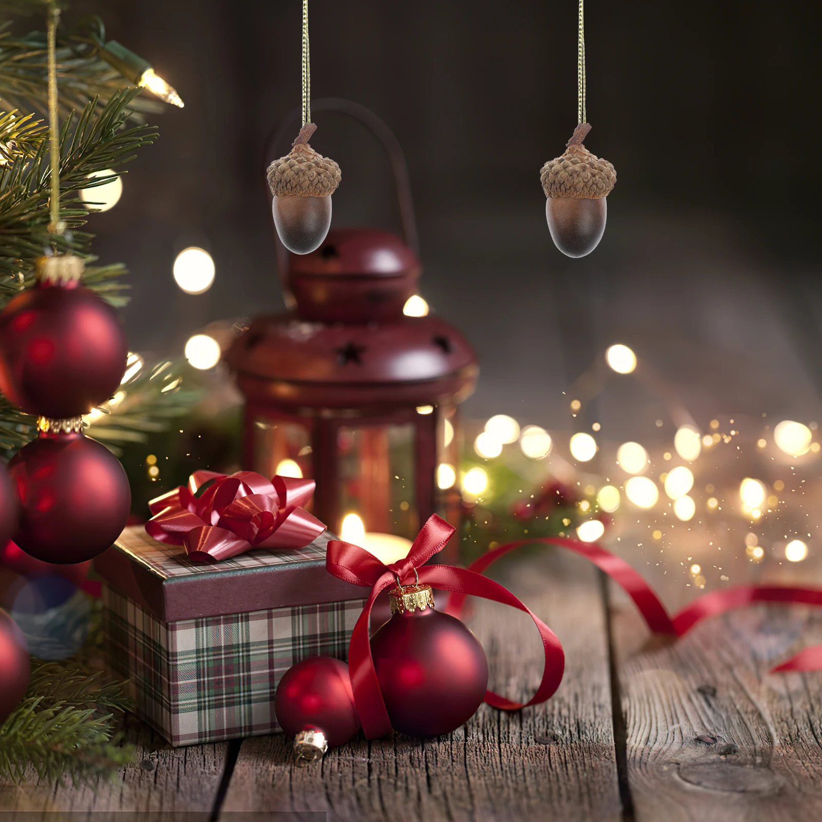 

60Pcs Artificial Lifelike Acorn Decorations High Simulation Realistic Festive Table Display Christmas Party Home Garden Accents