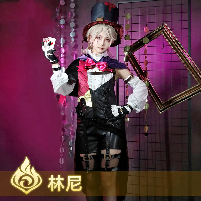 

Genshin Impact Magician Lyney Cosplay Costumes Game Uniform For Man And Women Support Customization