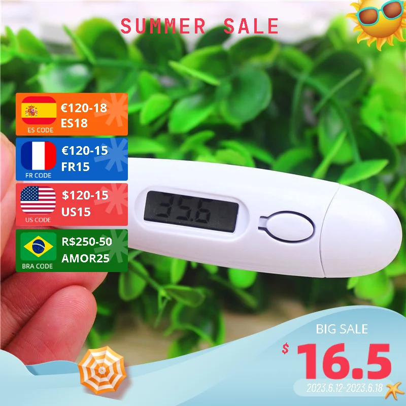 Hard head electronic digital lcd thermometer waterproof water tip medical temperature house for kids adults