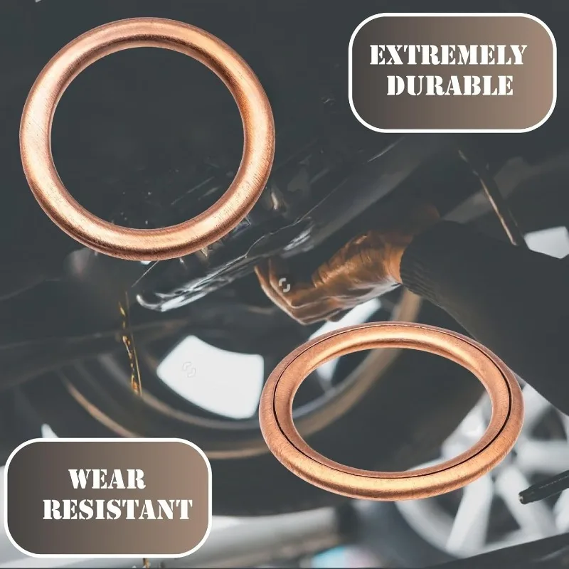 Car Oil Pan Drain Gasket Drainage Bolt Pad Aluminum/ Copper Oil Drain Plug Gasket Replaceable Accessories for Volkswagen Audi