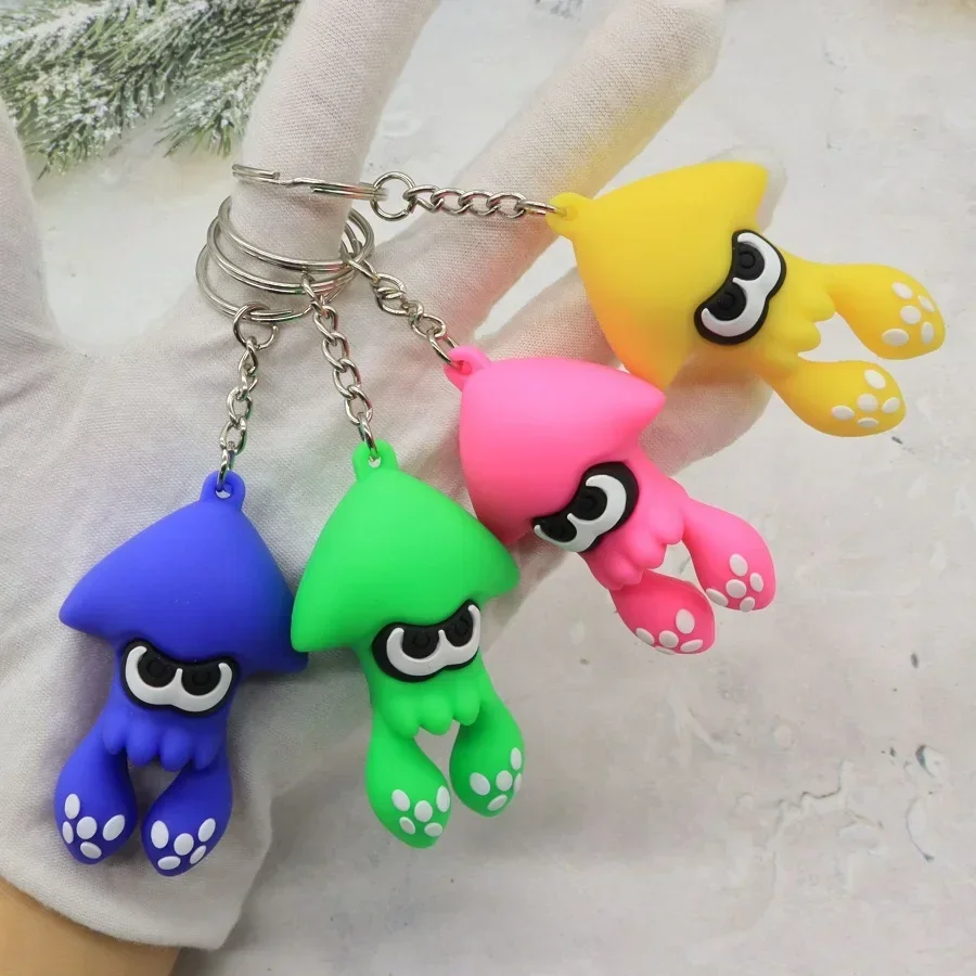 New 4cm Splatoon Toy Cartoon Key Chain Squid Doll Kawaii Creative Child Keyring Decor for Bag Gift Birthday Gift Christmas Gift