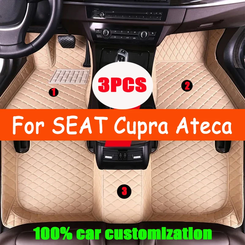 

Car Mats For SEAT Cupra Ateca KH7 2016~2022 Auto Floor Rugs Protective Pad Carpets Leather Mat Interior Parts Car Accessories