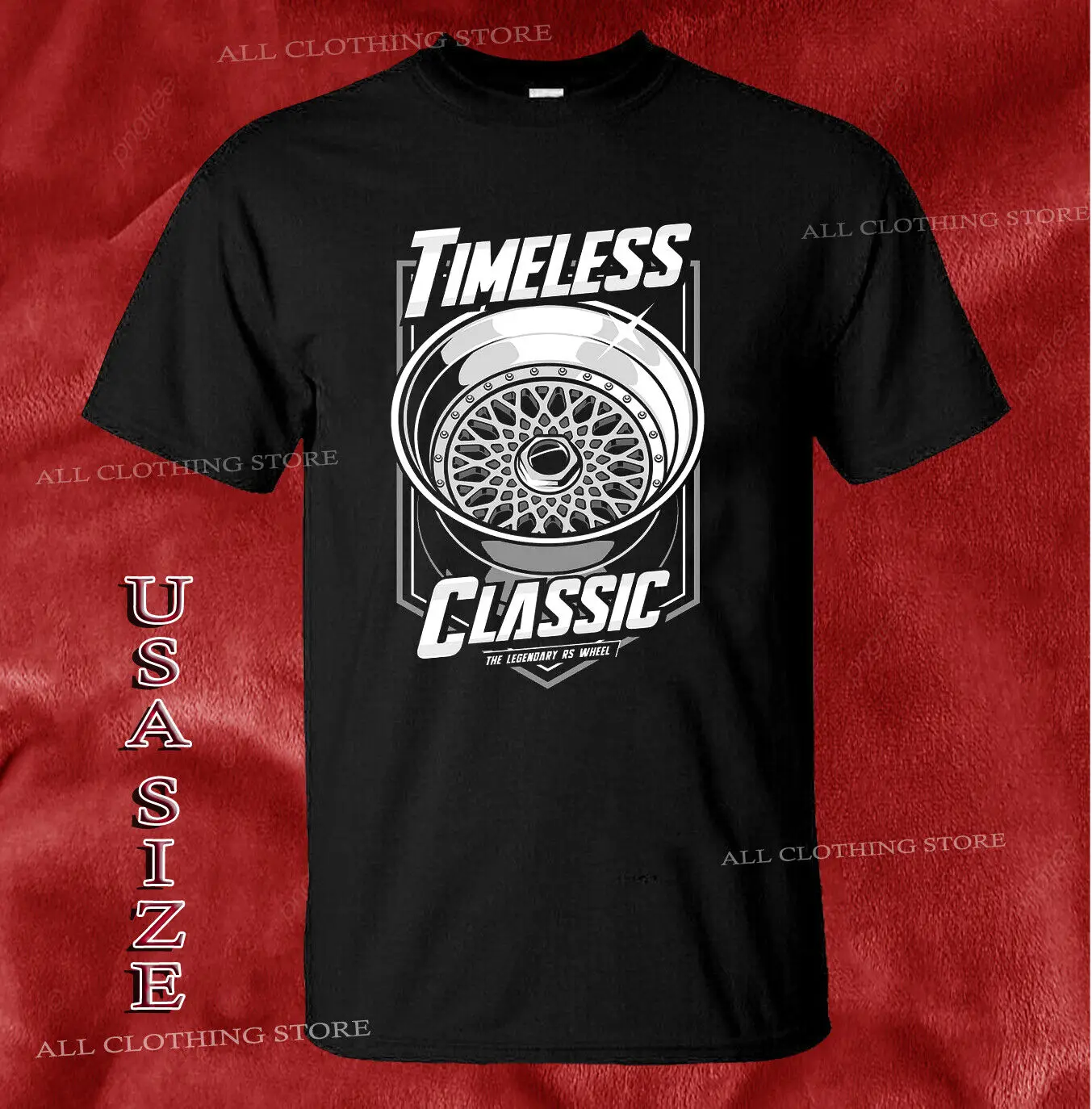 New T Shirt BBS RS Wheel Rim Logo Usa Size long or short sleeves