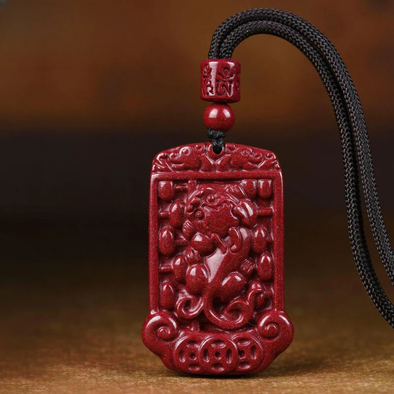 Vermilion Sand Pixiu Pendant for Men and Women with High Content of Piqiu Pendant in The Year of Birth