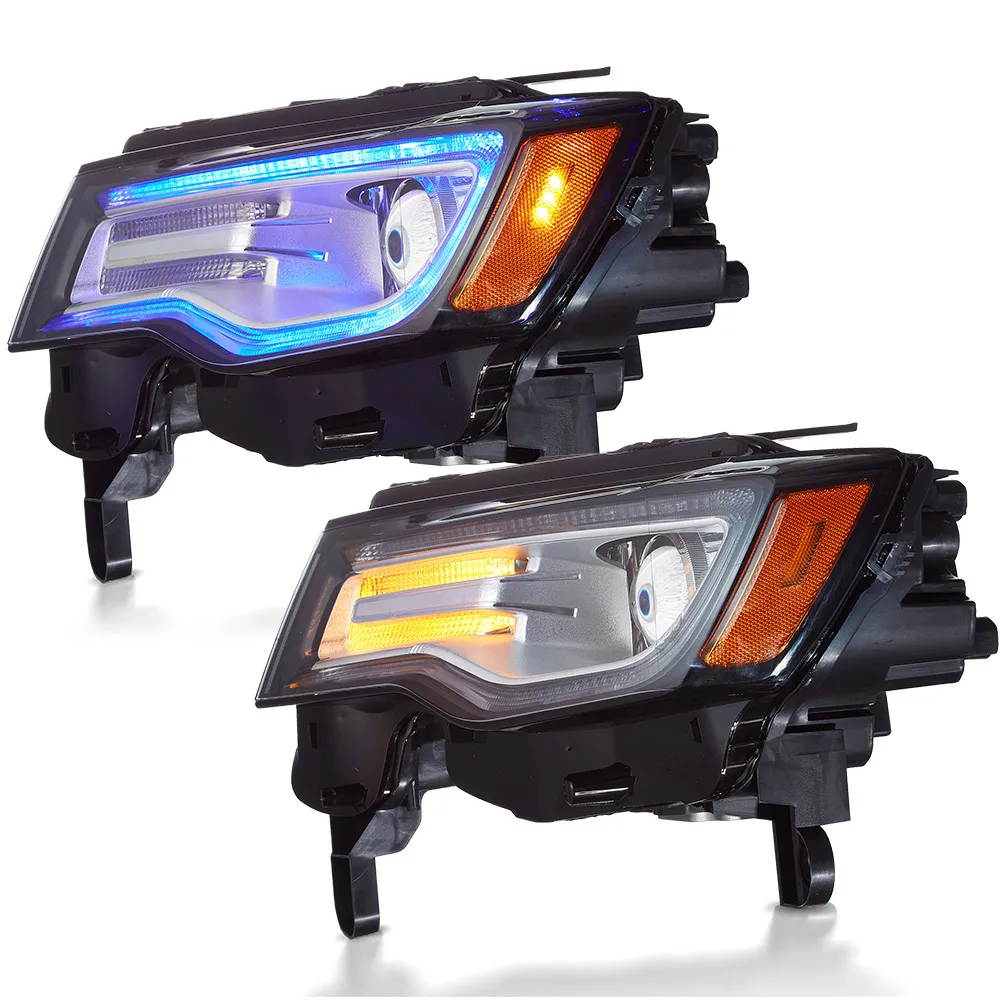 Vland 2014-2022 Grand Cherokee (WK2) LED koplampen met startanimatie/blauwe DRL