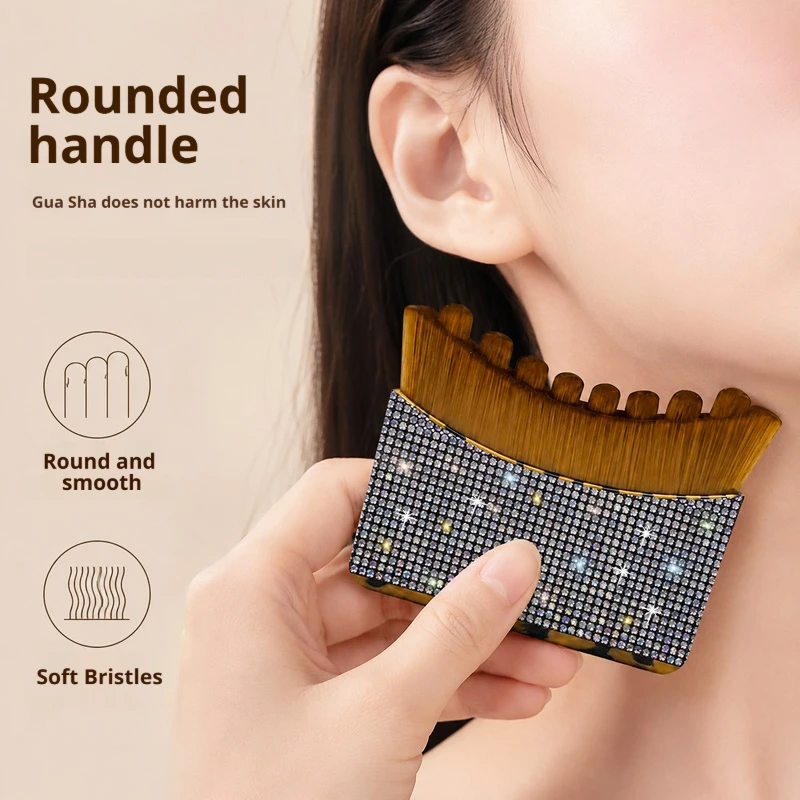 Portable Meridian Massage Comb, Soft-Bristled Facial and Neck Massage Tool, Household Scalp and Facial Care Beauty Gadget