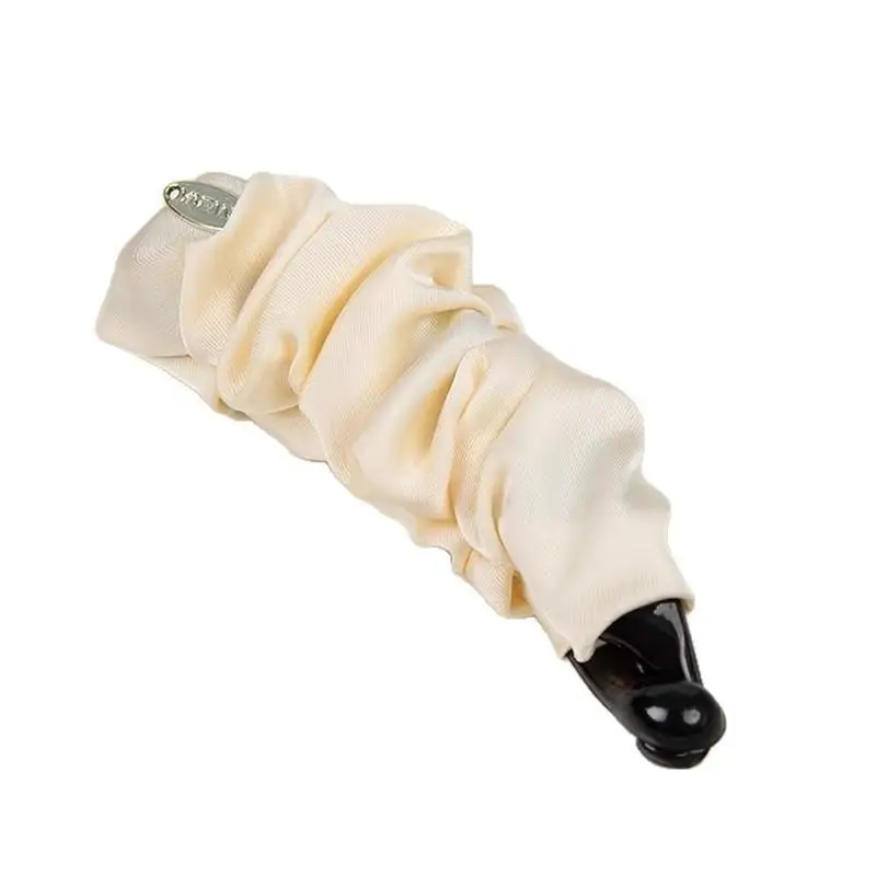 Elegante, solide, faltbare Satin-Bananen-Haarspange für Damen und Mädchen, hoher Pferdeschwanzhalter, Haarspange, modische Haaraccessoires – Detail 5