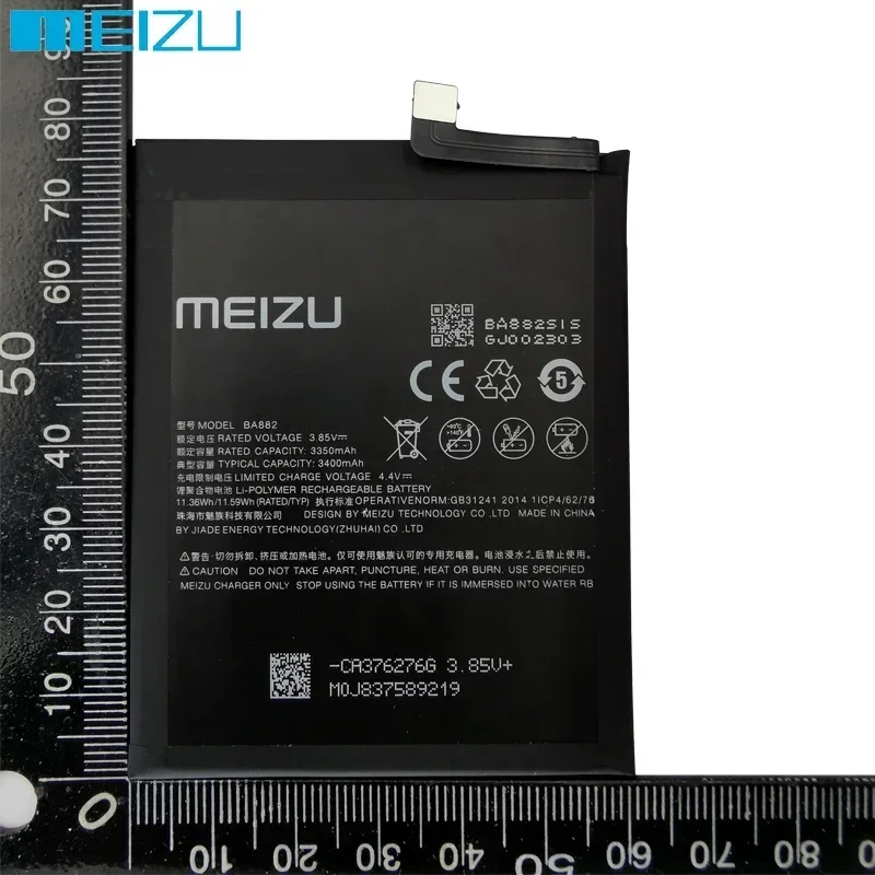 2024 100% Original High Quality 3400mAh BA882 Battery For Meizu 16 16TM 16TH Phone Latest Production Batteries Bateria+Tools