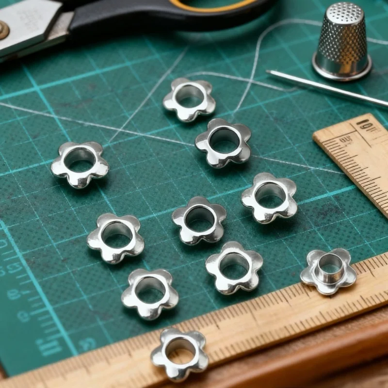 

175Pcs Flower Eyelets, for Leather Keychain Decor, Durable & Fade-Resistant, Unique Keychain Accessories