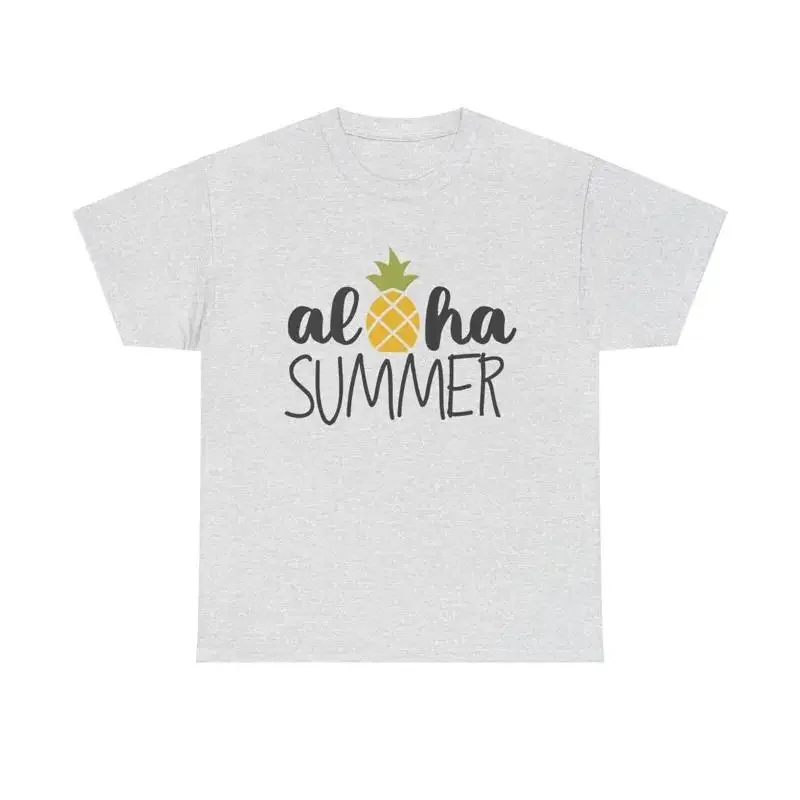 Camiseta de Verano Aloha, Hawái, Vacaciones Tropicales, Playa, Piña