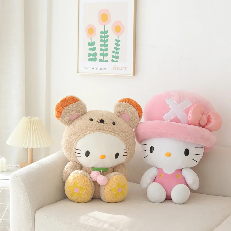 

Kawaii Cartoon Series Kuromi Kitty Cat Plush Toy Pillow Soft Stuffed Plushies Anime Cartoon Doll Toys Hobbies Gift For Friend