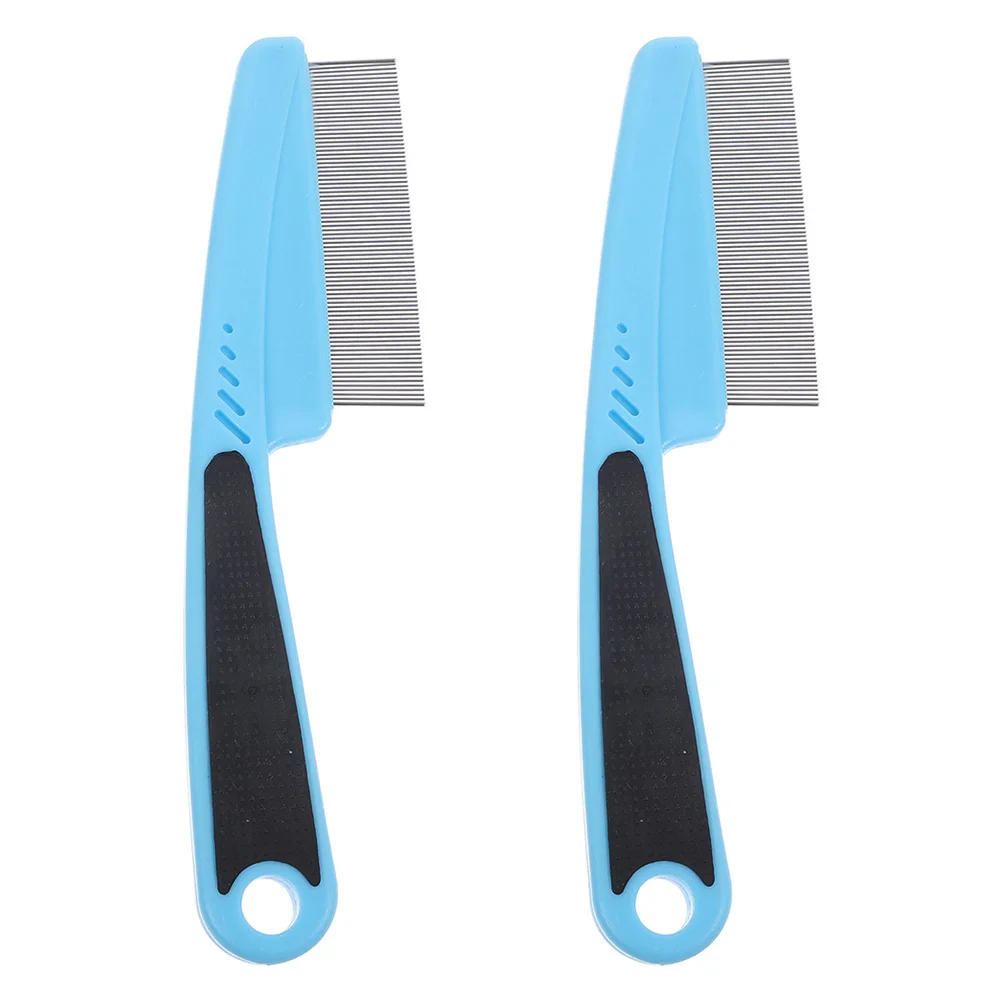 

2 Pcs Stainless Steel Fine Tooth Comb Metal Pet Combs for Women Dandruff Small Scalp