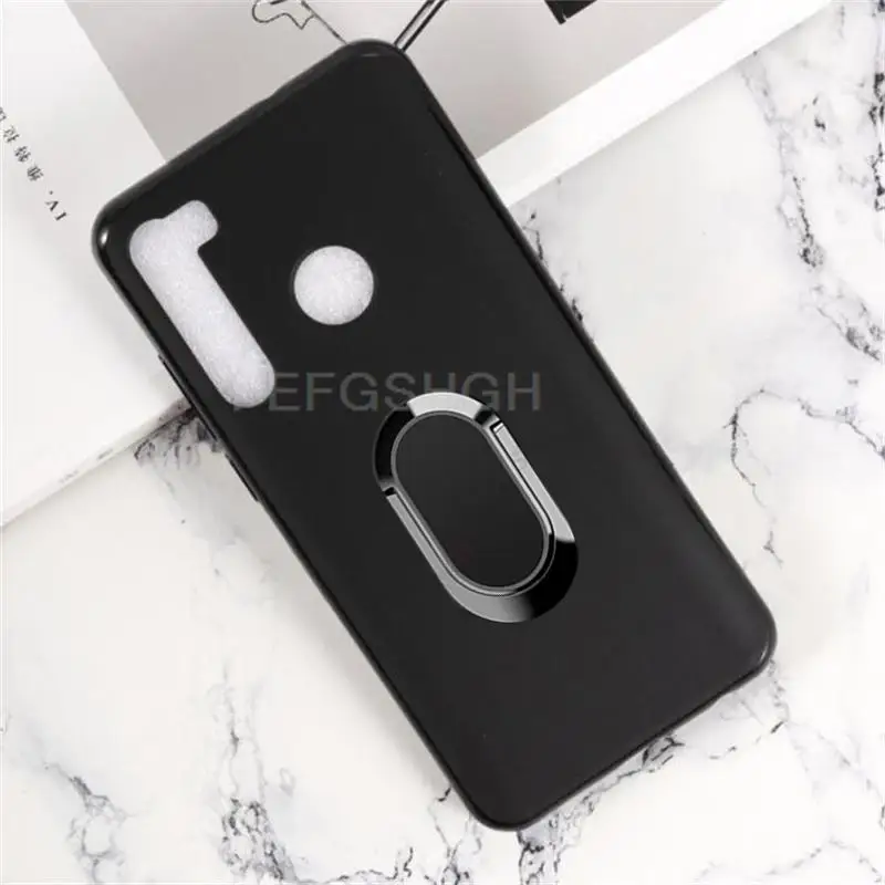 For HTC Desire 20 Pro 6.5" Desire20 20Pro Back Ring Holder Bracket Phone Case Smartphone TPU Soft Silicone Cover