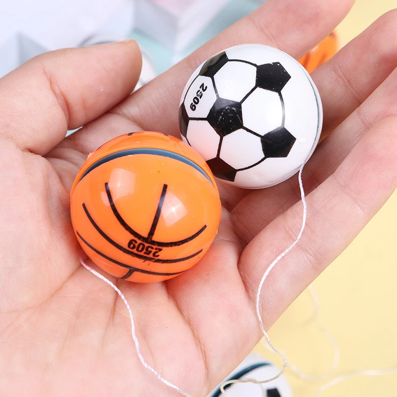 10Pcs Creative Mini Football Basketball Shape Kids Yo-yo Toys Cute Fun Children's Prizes Toy Boys Holiday Party Birthday Gift