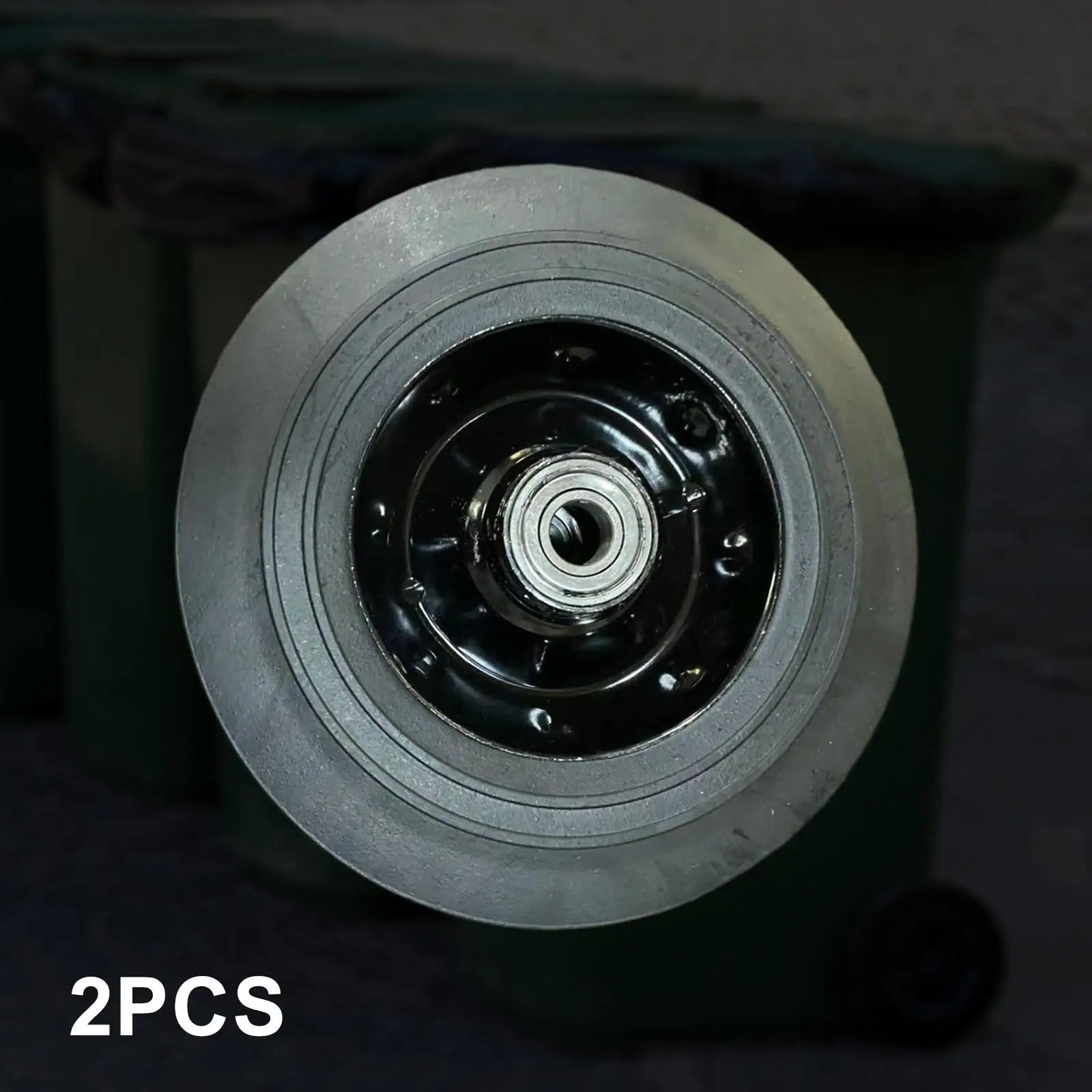 2 Pieces Trash Can Wheels Rubber High Performance Heavy Duty Practical Accessories for Tool Handcart Flatbed Cart Outdoor Family