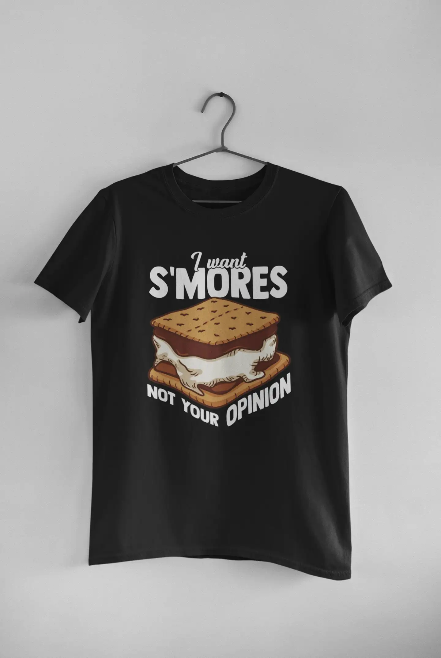 Smores Camp T Shirt Camping Lover Fire I Want S'Mores