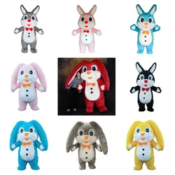 Inflatable Bunny Costumes Adult Cosplay Costumes BlowUp Easter Rabbit Disfraz Fancy Party Dress for Adult Kids No Battery