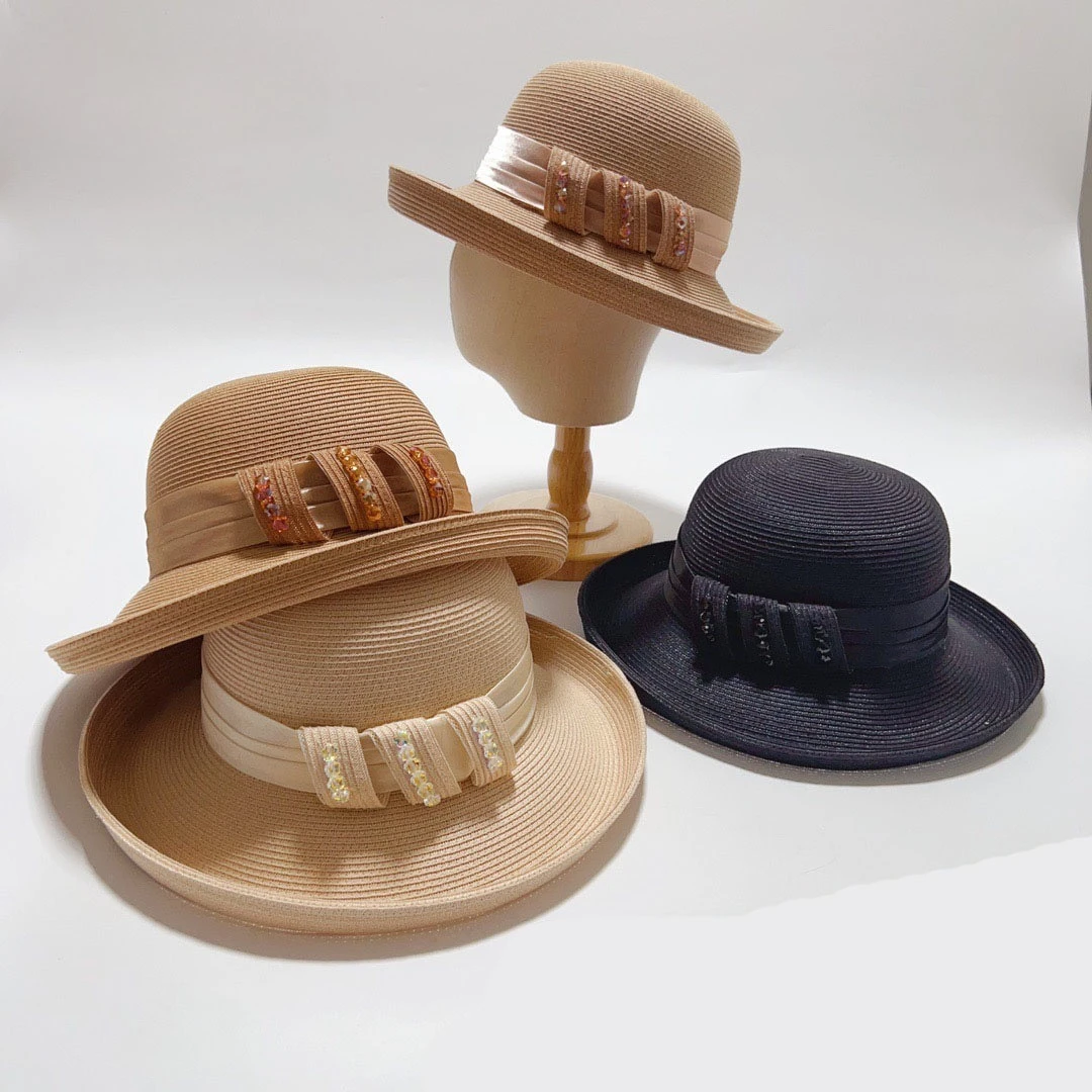 

Солнцезащитный козырек ручной работы для отдыха премиум-класса, пляжная шляпа, украшение из шелка и льна, натуральный 100% льняной соломенный шляпа, солнцезащитный козырек с цветком