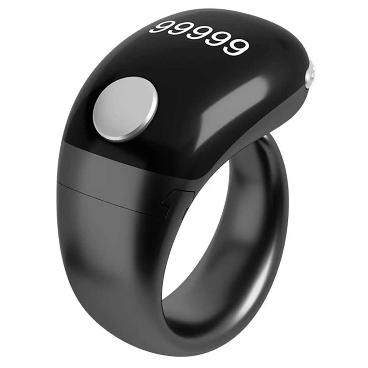 AB52 Digital Finger Counter Intelligent APP Counting Type-C Rechargeable Smart Ring BLE Electronic Counter Black