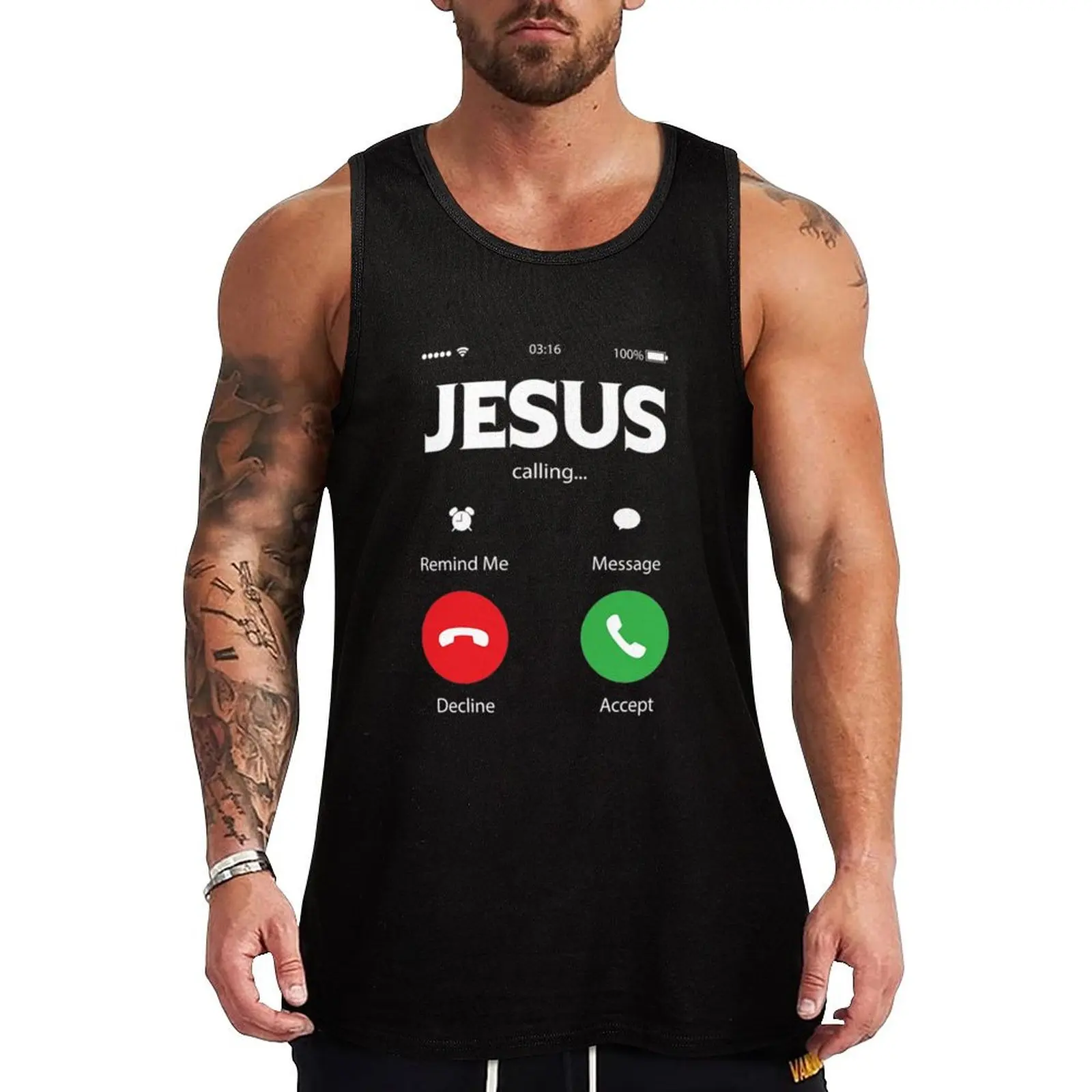 

Jesus Tank Top Man gym clothes fitness clothing for men sleeveless gym shirts male
