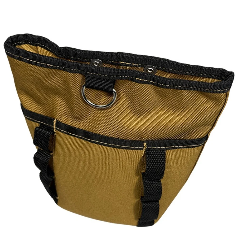 Heavy Duty Canvas Tool Waist Bag With Snap Closure For Electrician Carpenter Secure Snap Closure While Working