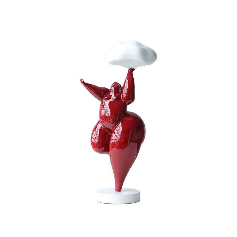 Humanoid Art Soft Decoration Jewelry Abstract Charm Fat Girl Figure Sculpture Ornament Home Living Room Entrance Creative