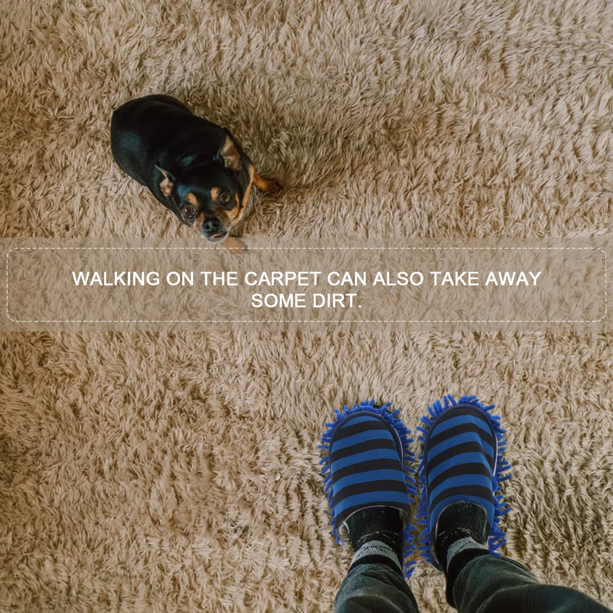 

1 Pair Chenille Cleaning Slippers Grey Microfiber Bottom For Hardwood Tile Vinyl Floors Floor Clean Slippers Household Mopping