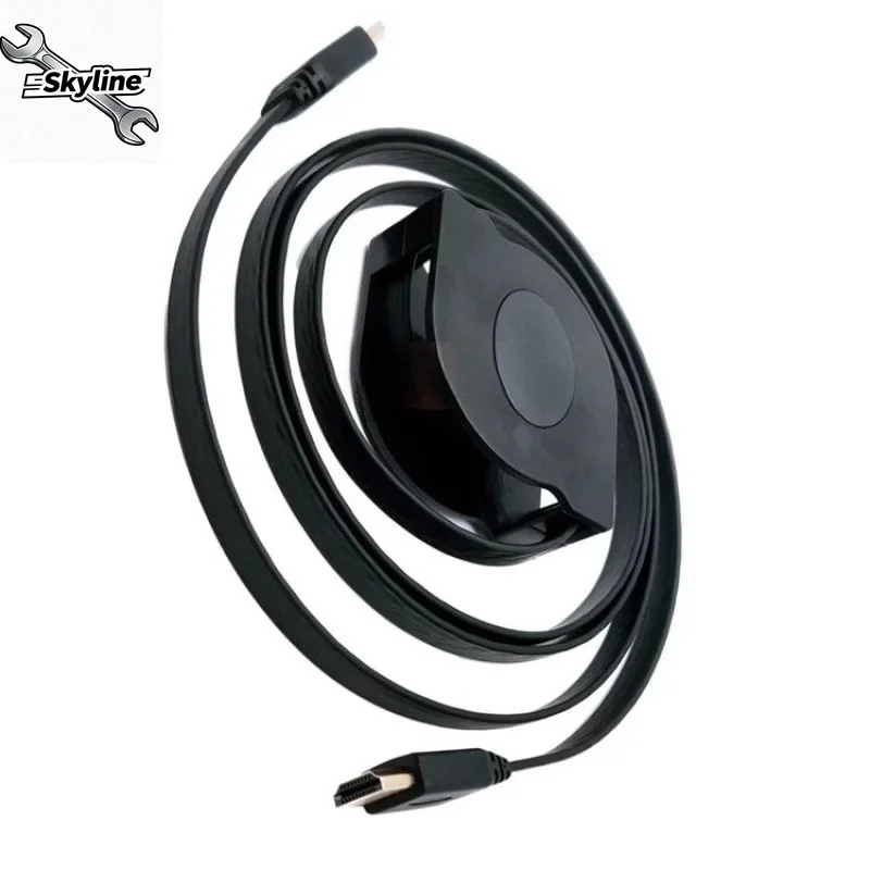 Convert high definition flat cable HDMI interface 4K telescopic 60HZ data cable lengthened adapter male