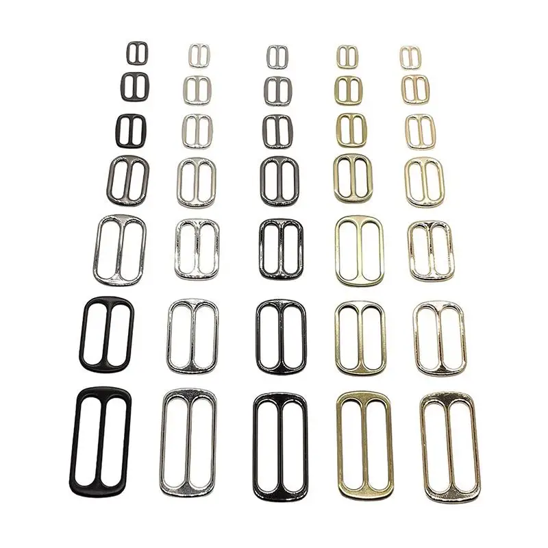 Metal Three Glide Slide Buckle 1Pcs Heavy Duty for DIY Leather Craft Waist Belt Bag Strap Outdoor Webbing Use