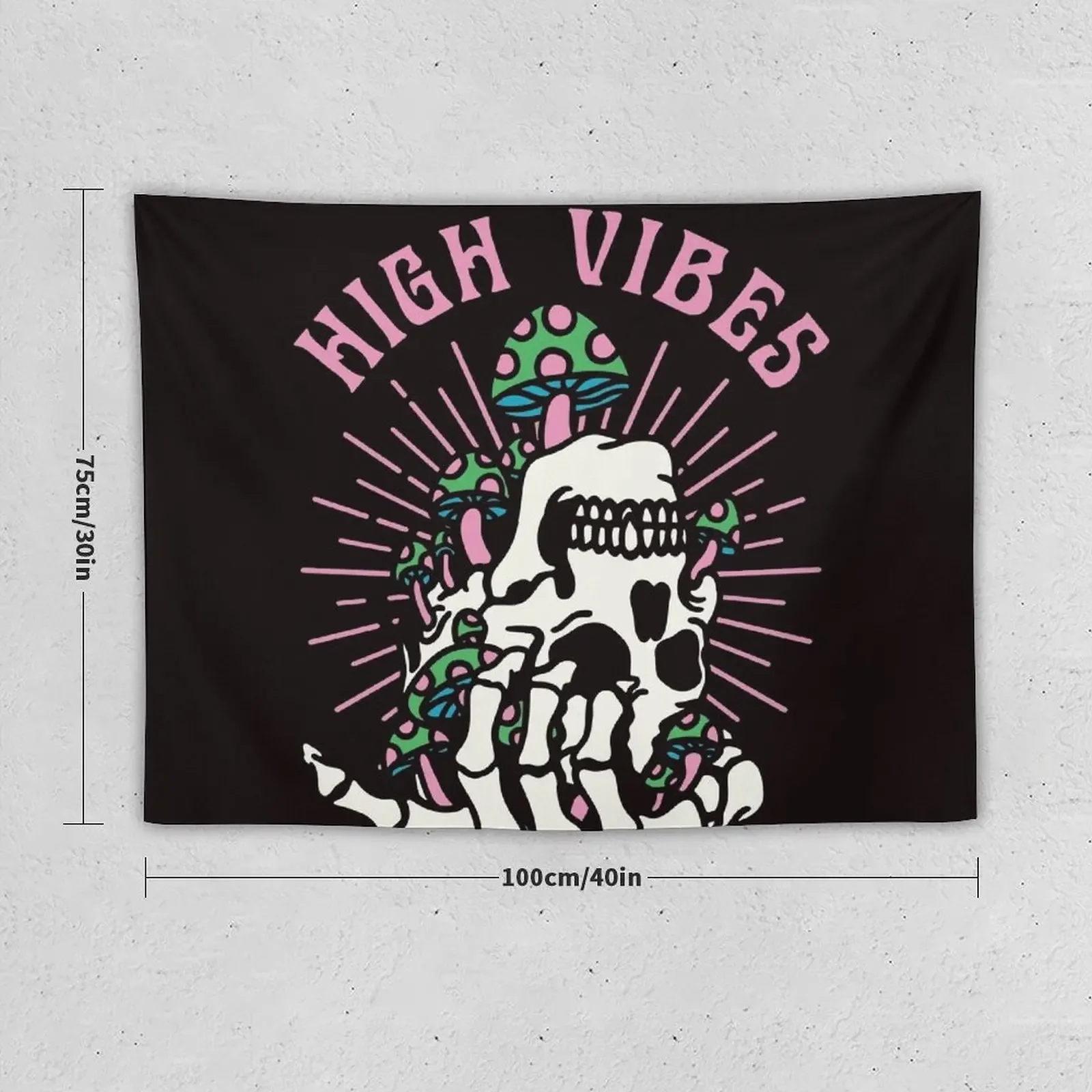 High Vibes Tapestry Wall Hanging Room Design Tapestry