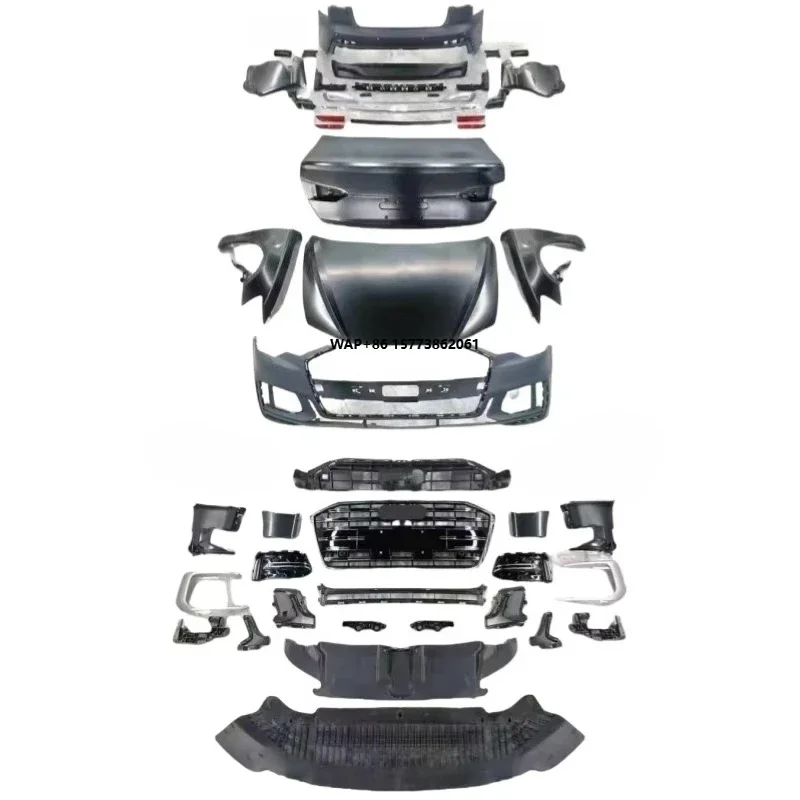 

A6L 12-17 C7 Chassis Upgrade Facelift Exterior Body Kit with Fog Light Bolt-On Front/Rear Bumpers & Hood