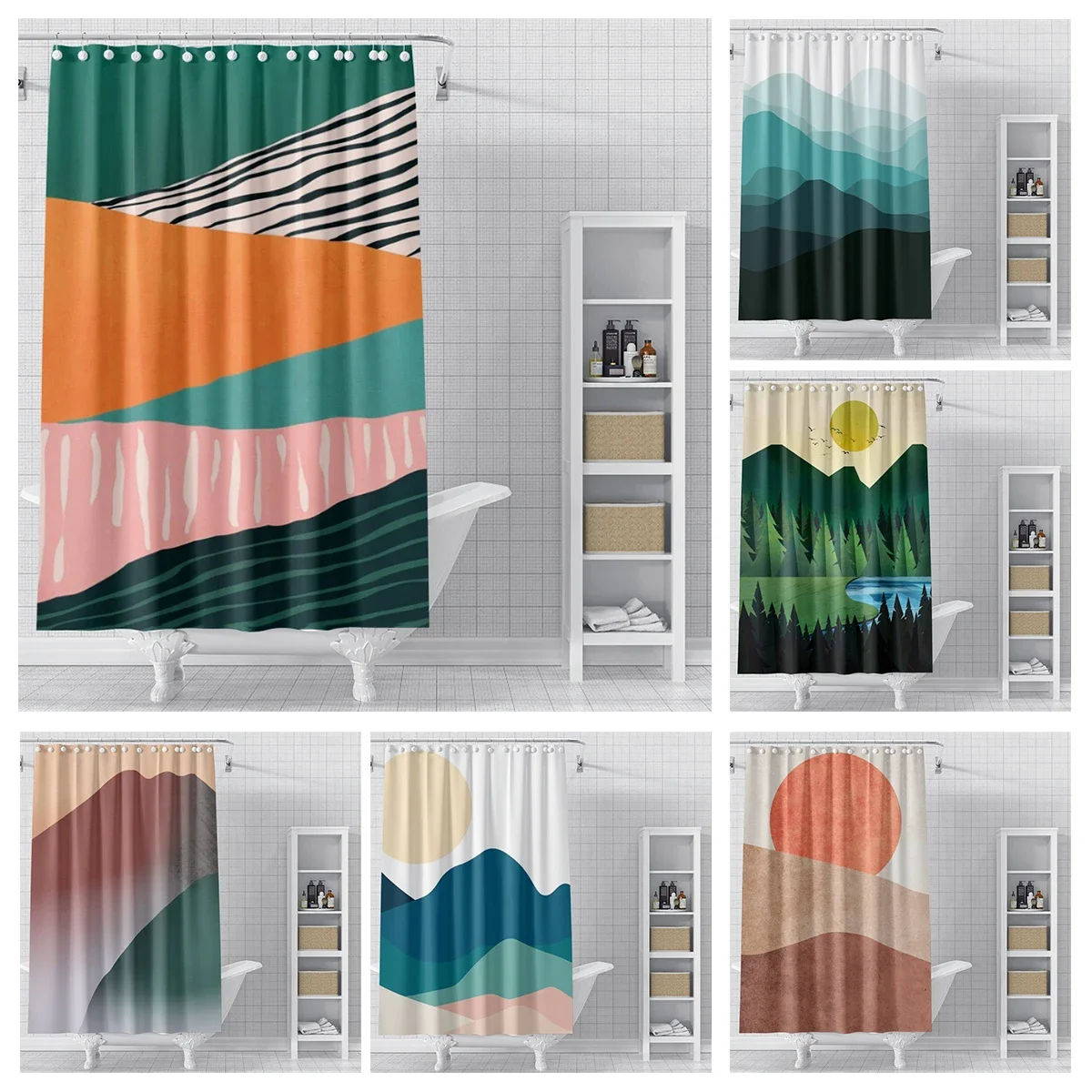 Home shower curtains for bathroom waterproof fabric Modern Nordic style bathroom Curtains shower curtain 180x200 240x180