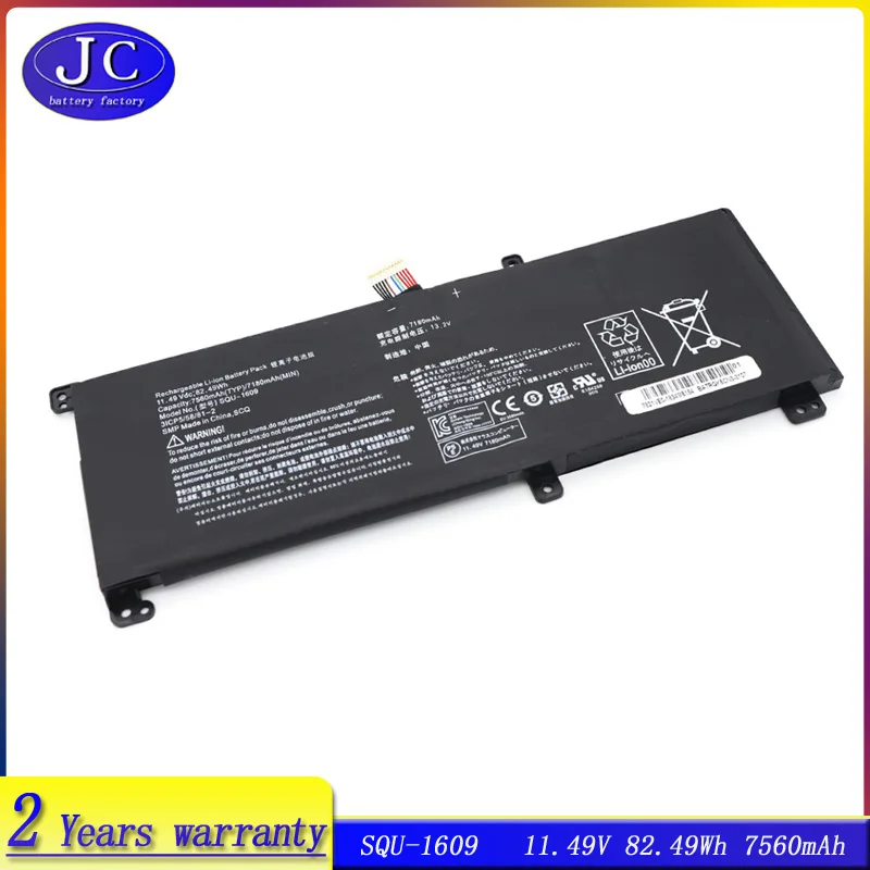 

JCLJF high quality New SQU-1609 SQU-1611 Laptop Battery For HASEE 31CP5/58/81-2 Tablet Bateria akku SQU-1609 SQU-1710 SQU-1713