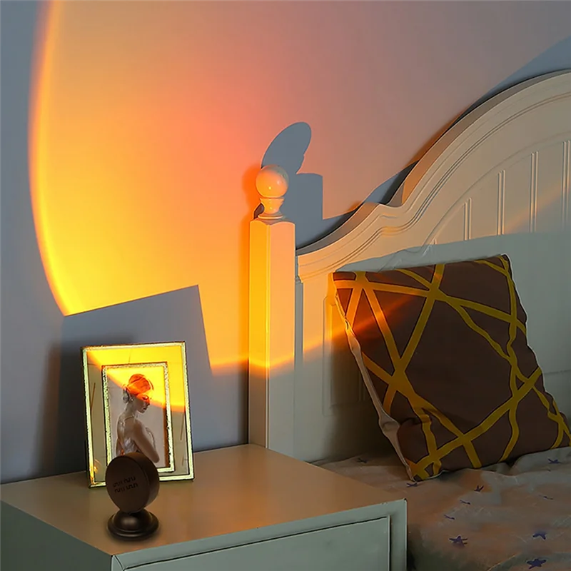 AAAC-Sunset كشاف ضوئي ديكور المنزل ضوء الليل المحمولة المزاج ضوء غرفة نوم غرفة المعيشة جدار التصوير أضواء النيون
