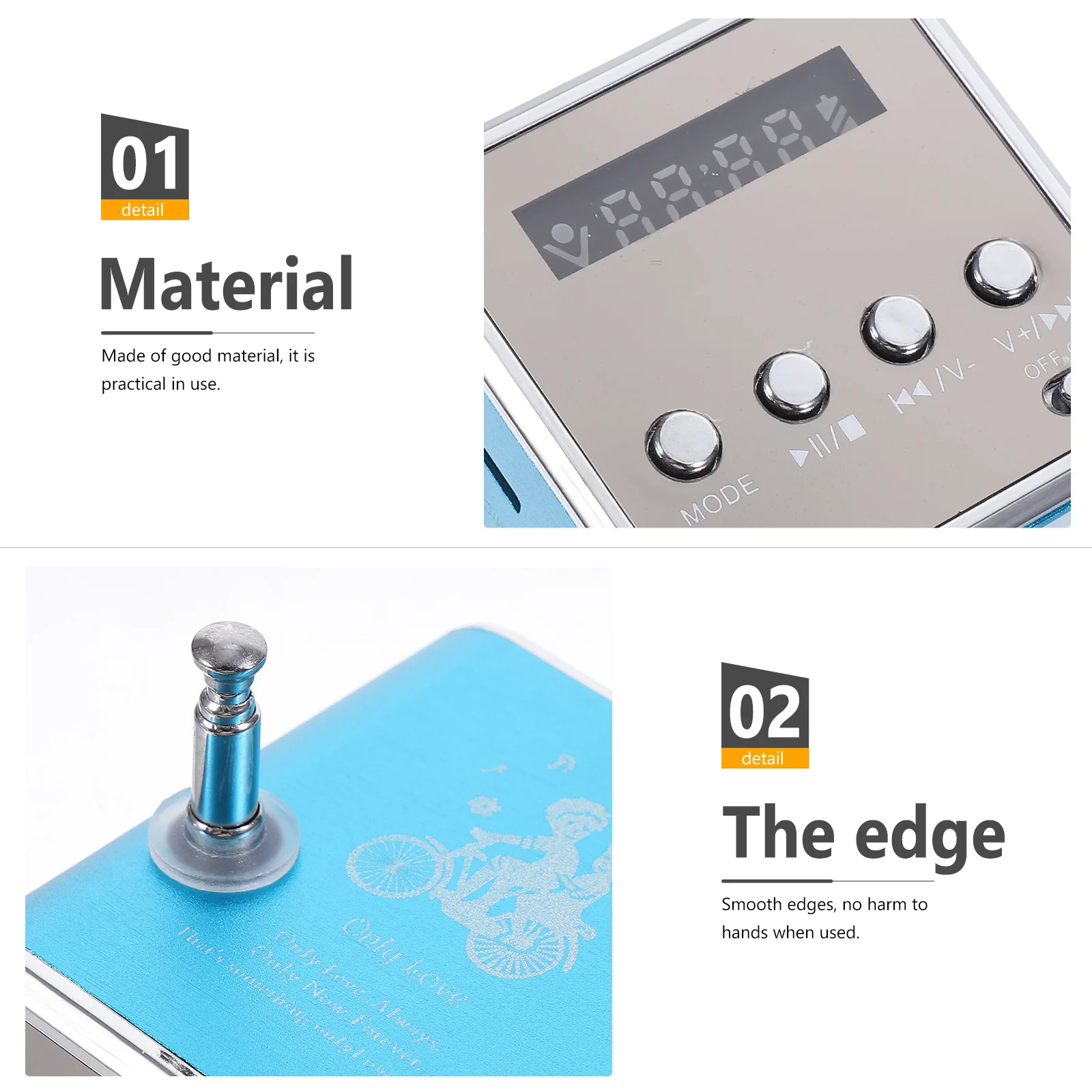 

Speaker Mini Portable Retro Wireless Vintage Aluminum Alloy Bass Travel Small Sound Desktop Music Box