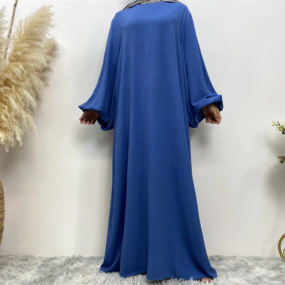 UNI Eid Muslim Set Long Dress Women Bat Sleeve Caftan Abaya Solid Color Two-piece Robe Party Abayas Ramadano Kaftan Jalabiya