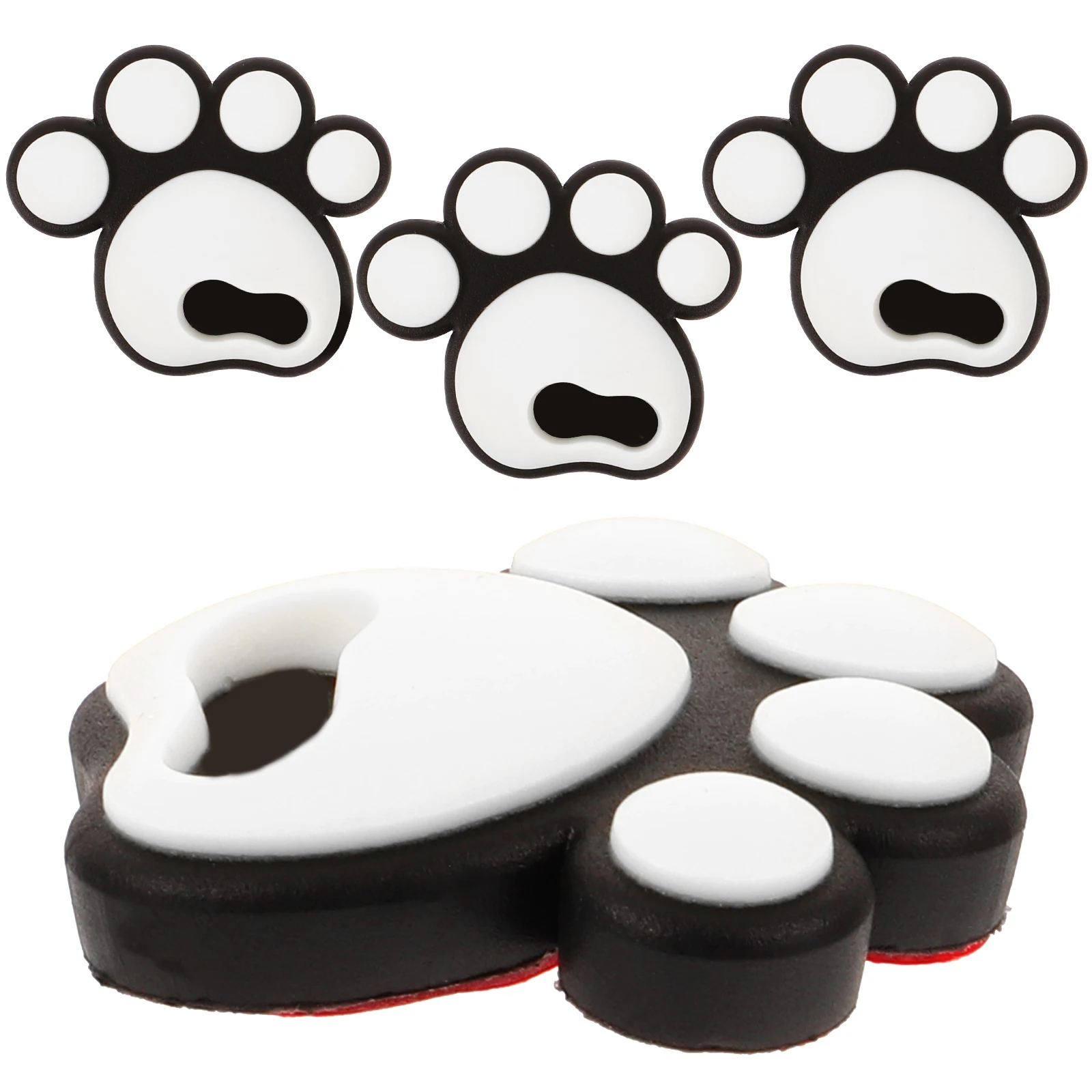 

4pcs Snowboard Nonslip Stickers White Paw Prints Ski Decal Anti Slip Pad Snowflake Sticker Snowboard Supply Outdoor Sports