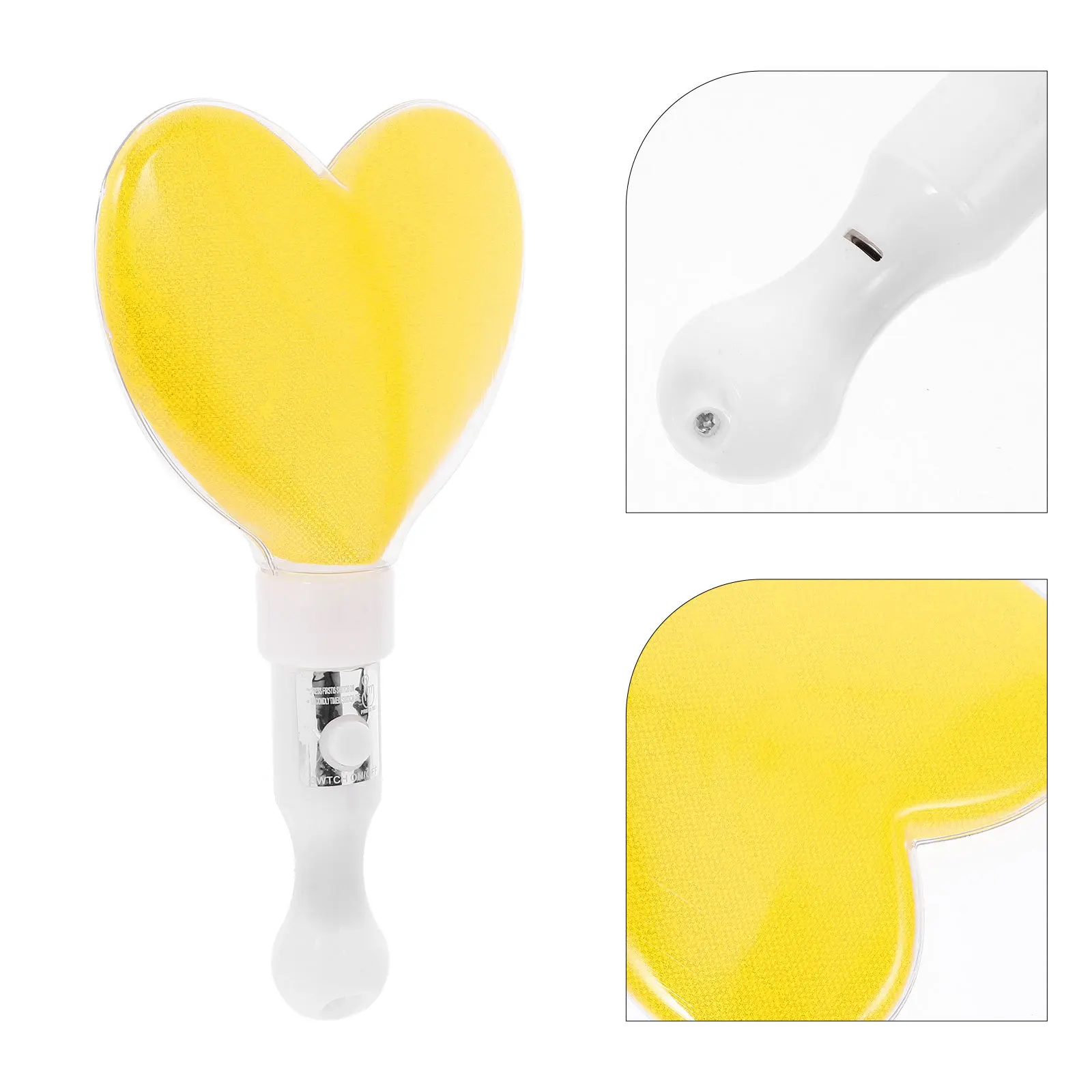 

4pcs Heart Shaped Stick Durable Pe Reusable Glow Stick For Party Decor Easy Carry Cheering Holiday Concert Creative