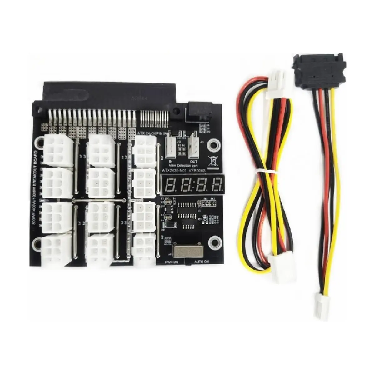 M05K 12 Ports PCIe 6Pin Connector Breakout Board Synchronization for 1100W 2000W 2400W 750W 1600W Server PSU