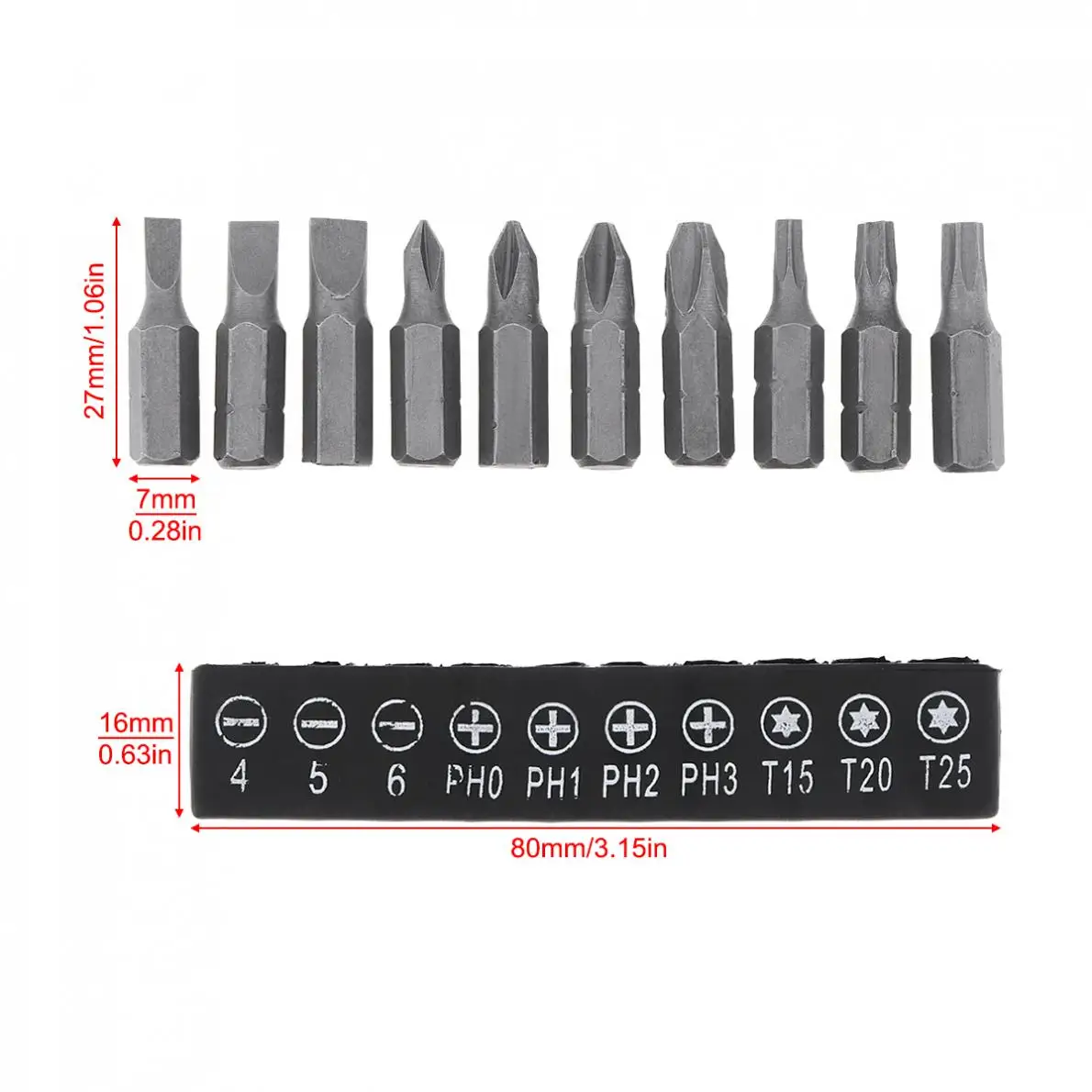 10pcs/lot Socket Extension High Hardness Batch Head Combination Screwdriver Inside Hexagon Special for Charging Drill Bits