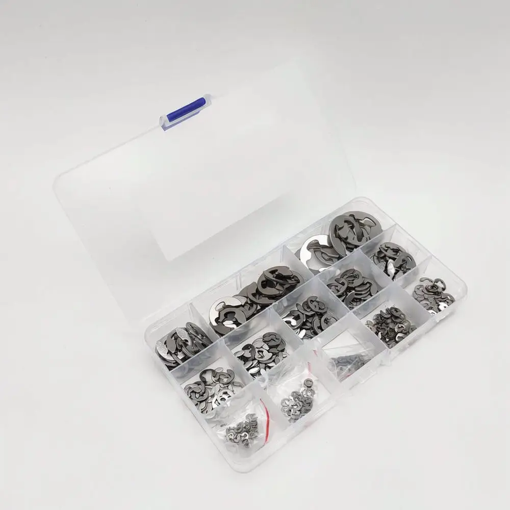 High Quality 304 Stainless Steel E Type Retaining Ring Kit Sorted Snap Rings For Machine Parts Security Fixing Hardware