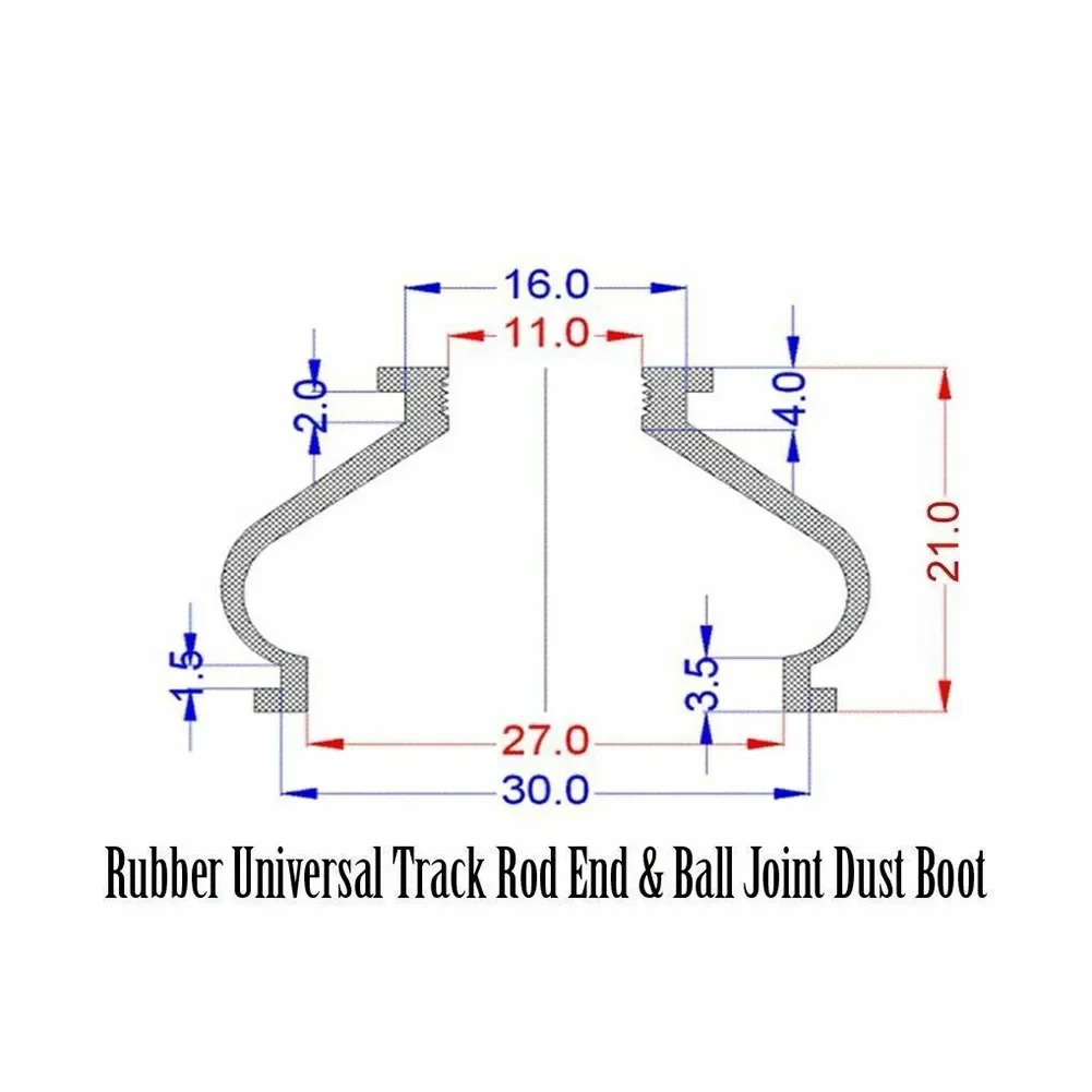 Universal Ball Joint Boot Substituição, Laço de borracha, Rod End, Dust Boots Cover, Peças do chassi, Acessórios, 6Pcs