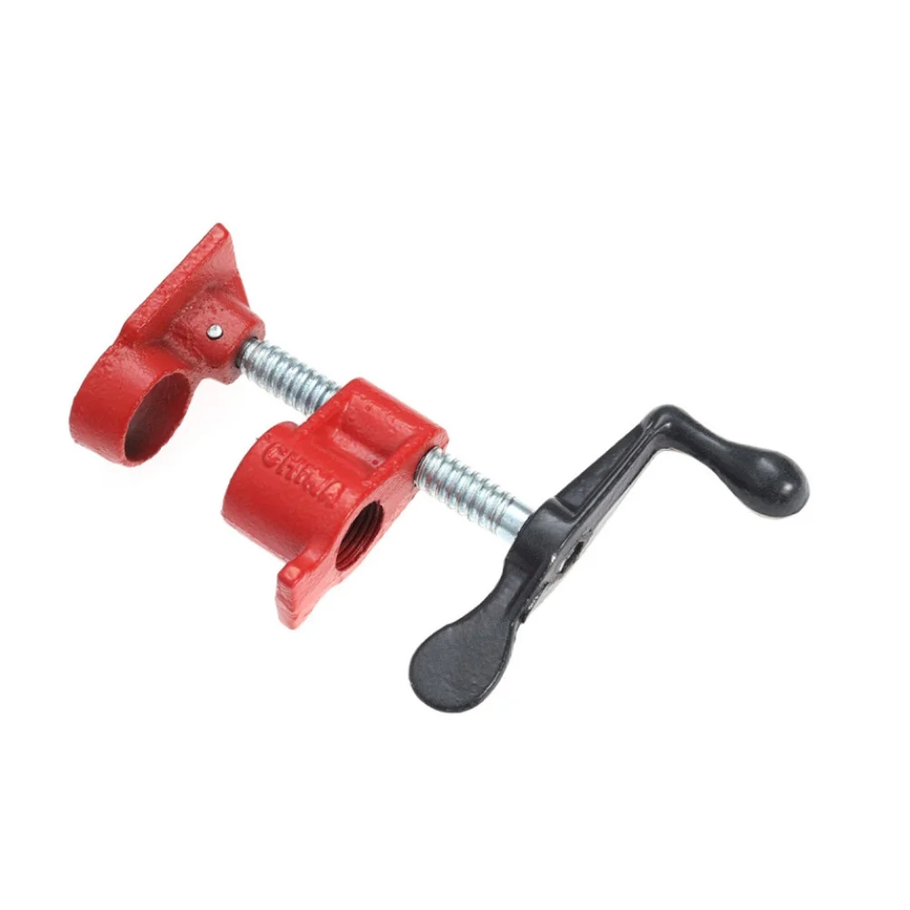 3/4 Inch Pipe Clamp Red Wooden Heavy Duty for Woodworking Metalworking Plastic Workholding and For Furniture Tasks
