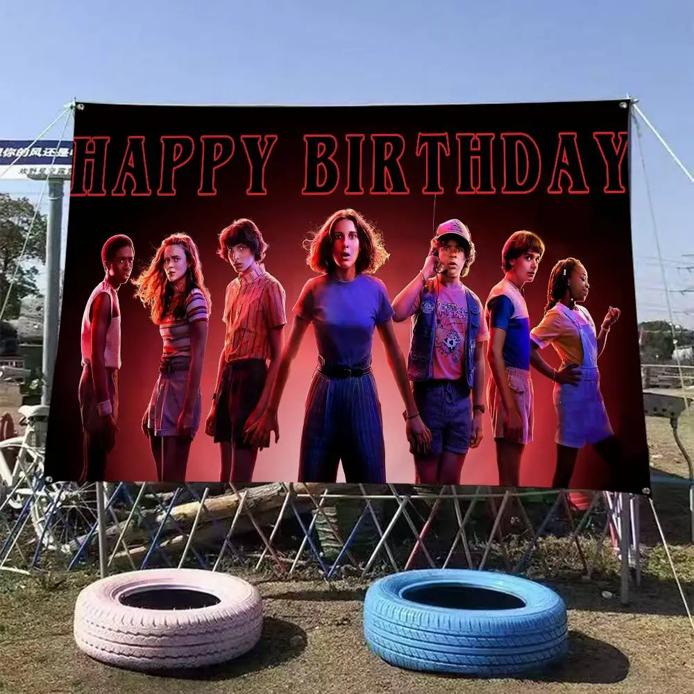 New HD American TV Stranger Printed Large Flag Art Science Fiction Room Home Decor Decor Banner