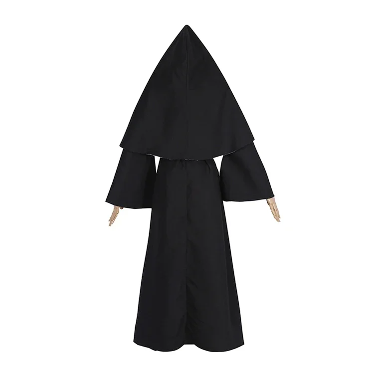 Costume da spettacolo per adulti spaventoso da suora cosplay di Halloween