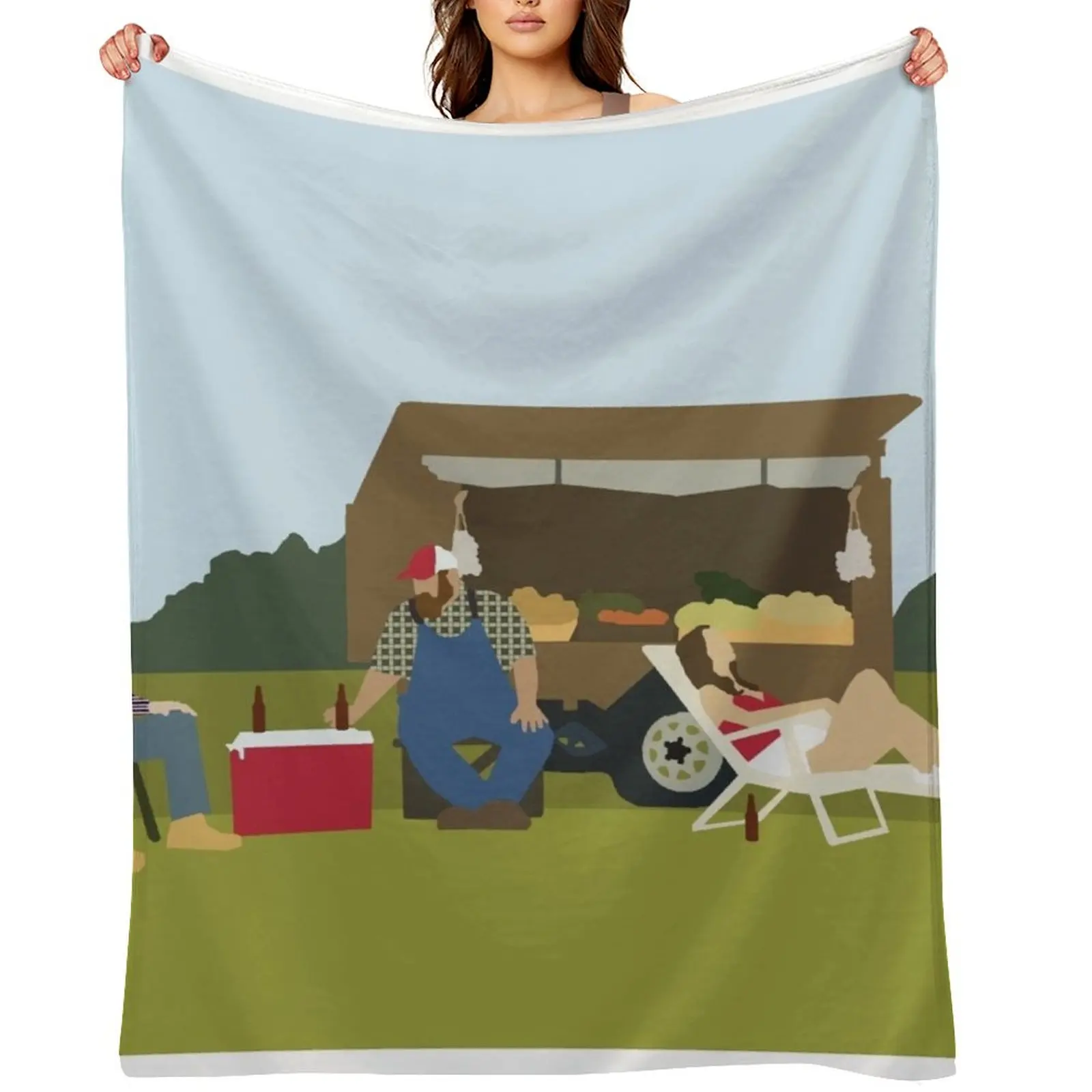 

Letterkenny Produce Stand Throw Blanket Large Nap Luxury heavy to sleep Blankets