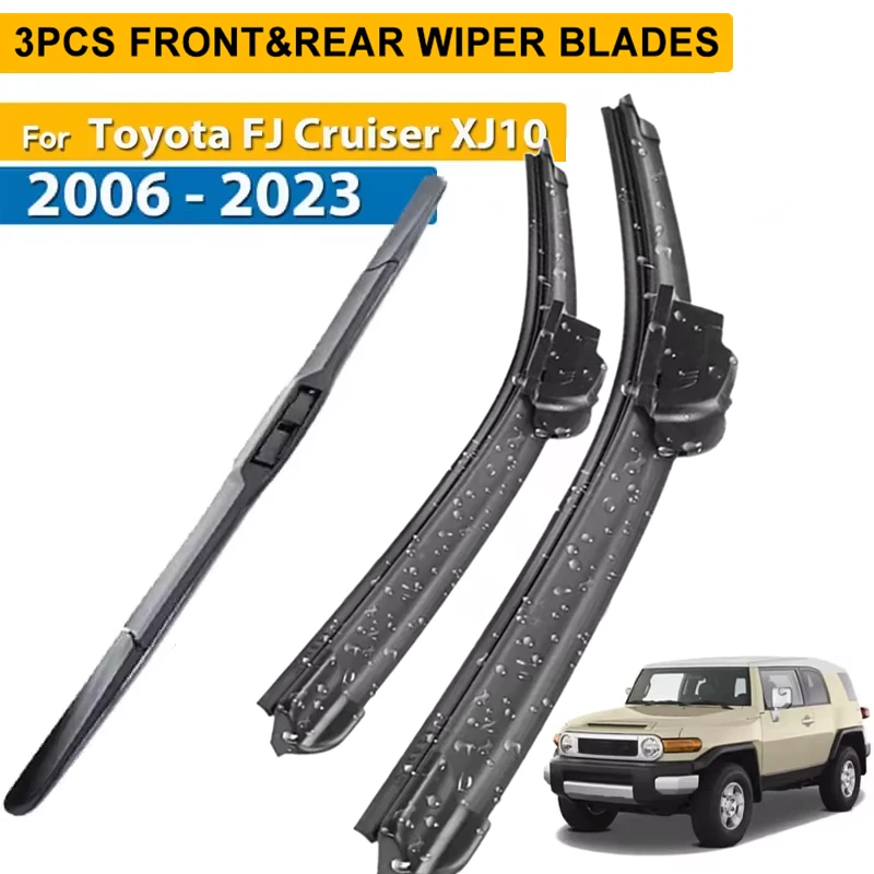 Wiper 3Pcs Front Wiper Blades Set For Toyota FJ Cruiser 2006 - 2023 Windshield Windscreen Window Rain Brushes 14"16"14"