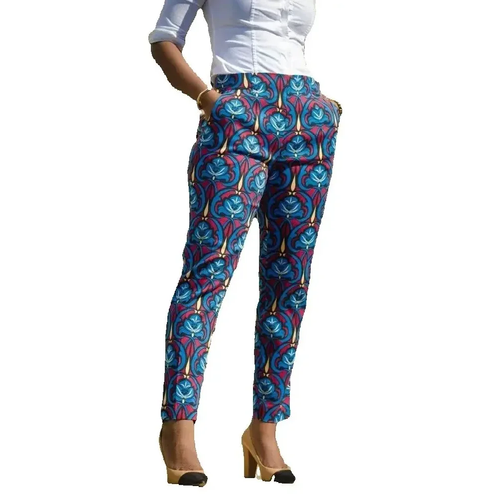 

African Couture Original Design Print Women's Ankara Pants Party Wear Ladies' Tailored Trousers