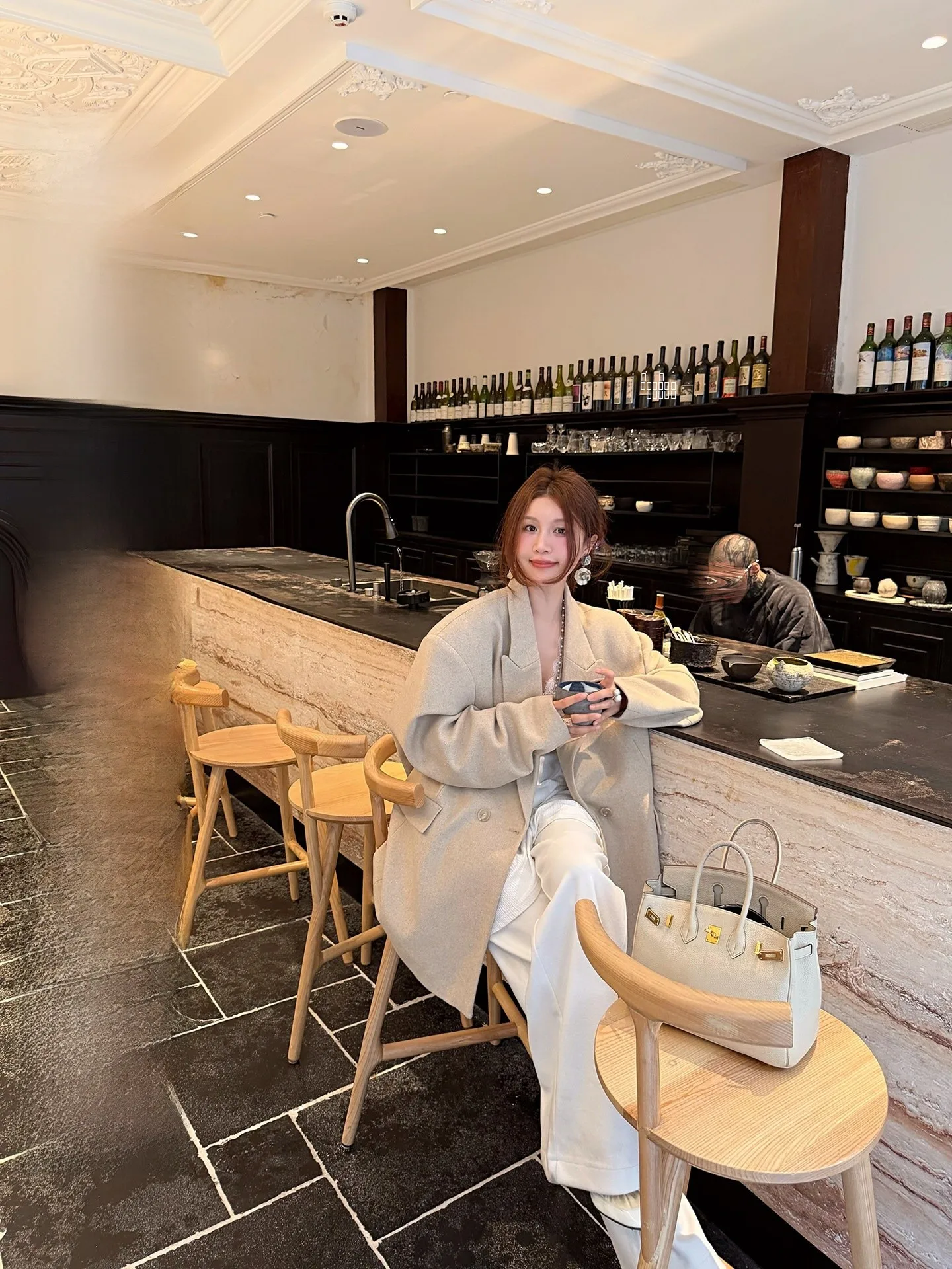 

Women's Woolen Suit Jaet Loose Silhouette Slimming Coat Autumn Winter Faion Commute Applicable Ele Sle Coat