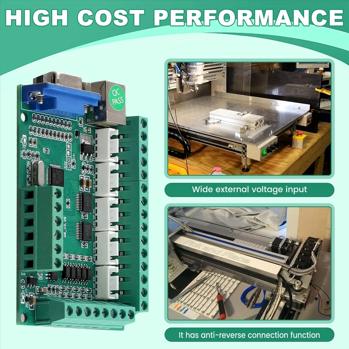 A89X  V3.25 USB Driver Motion Controller 5 CNC Board Z Tool Setter for CNC Router Cutting Engraving Milling Machine